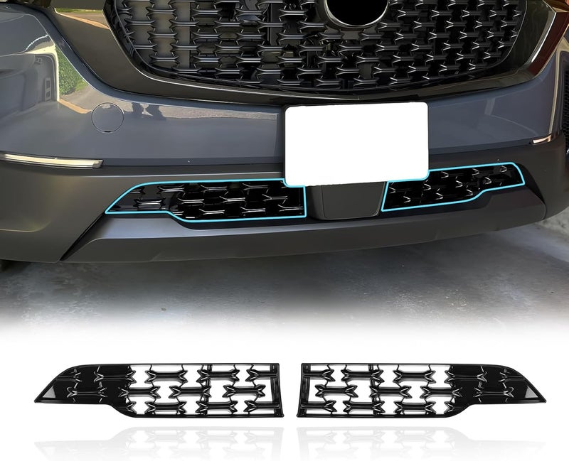 LUWU Front Grill Mesh Compatible With 2023 2024 2025 2026 Mazda CX-50 Front Mesh Grill Inserts Trims Front Mesh Grille Cover Guard for 2026 2025 Mazda CX50 Car Exterior Accessories ABS Material, 2PCS - Image 1